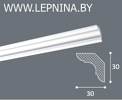 nmc decoplintus профиль mp экструд. 30х30мм белый 95шт/кор